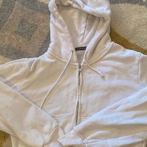 Brand new brandy cropped zip up